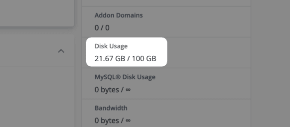 Disk usage